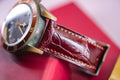 Bespoke Watch Strap in Maroon Red Crocodile