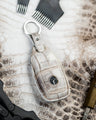 Bespoke Key Fob Cover in Natural Himalayan Crocodile