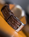 Bespoke Watch Strap in Brown Crocodile