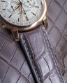 Bespoke Watch Strap In Grey Crocodile