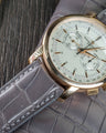 Bespoke Watch Strap In Grey Crocodile