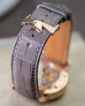Bespoke Watch Strap In Grey Crocodile