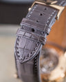 Bespoke Watch Strap In Grey Crocodile