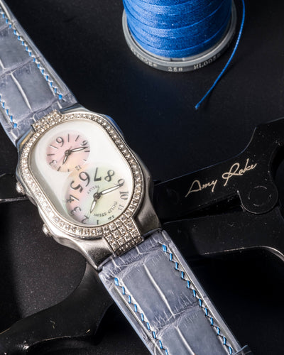 Bespoke Watch Strap in Icy Blue Alligator
