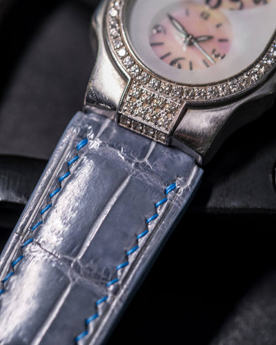 Bespoke Watch Strap in Icy Blue Alligator