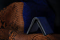 Bespoke Bifold Wallet in Electric Blue Python