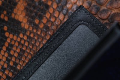 Bespoke Bifold Wallet in Electric Blue Python