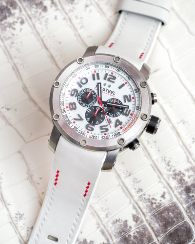 Bespoke Watch Strap in White Nappa