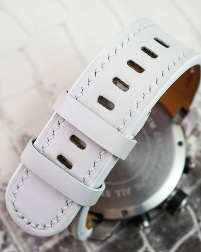 Bespoke Watch Strap in White Nappa