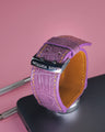 Bespoke Watch Strap in Lavender Purple Crocodile