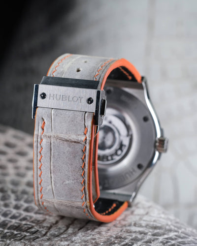 Bespoke Watch Strap in Natural Himalayan Crocodile