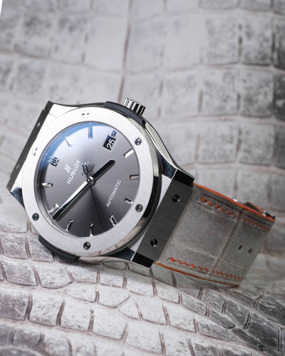 Bespoke Watch Strap in Natural Himalayan Crocodile