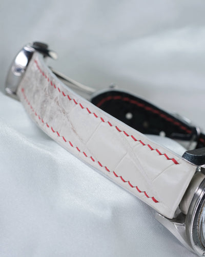 Bespoke Watch Strap in Natural Himalayan Crocodile