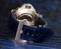 Bespoke Watch Strap in Electric Blue Crocodile
