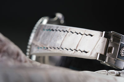 Bespoke Watch Strap in Natural Himalayan Crocodile