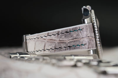 Bespoke Watch Strap in Natural Himalayan Crocodile