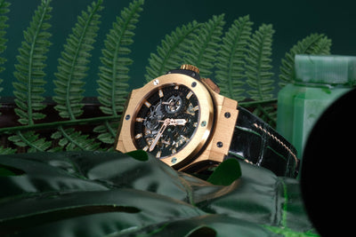 Bespoke Watch Strap in Hunter Green Crocodile
