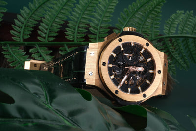 Bespoke Watch Strap in Hunter Green Crocodile