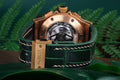 Bespoke Watch Strap in Hunter Green Crocodile
