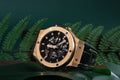 Bespoke Watch Strap in Hunter Green Crocodile