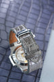 Bespoke Watch Strap in Grey Crocodile
