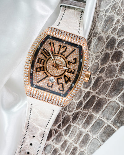 Bespoke Watch Strap in Natural Himalayan Crocodile