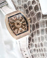 Bespoke Watch Strap in Natural Himalayan Crocodile