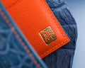 Bespoke Bifold Wallet in Baby Blue Himalayan Crocodile