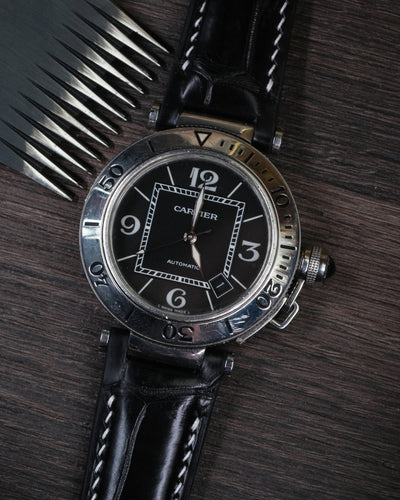 Bespoke Watch Strap in Black Crocodile
