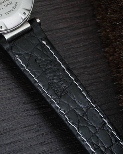 Bespoke Watch Strap in Black Crocodile