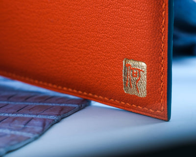 Bespoke Bifold Wallet in Baby Blue Himalayan Crocodile