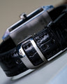 Bespoke Watch Strap in Black Crocodile