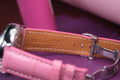 Bespoke Watch Strap in Baby Pink Crocodile