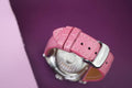 Bespoke Watch Strap in Baby Pink Crocodile
