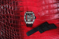 Bespoke Watch Strap In Black Crocodile