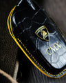 Bespoke Key Fob Cover in Black Crocodile