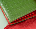 Bespoke Bifold Wallet in Pine Green Crocodile