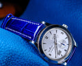 Bespoke Watch Strap In Electric Blue Crocodile