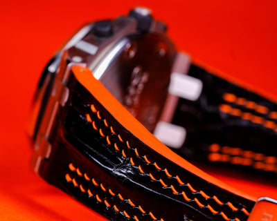 Bespoke Watch Strap in Black Crocodile