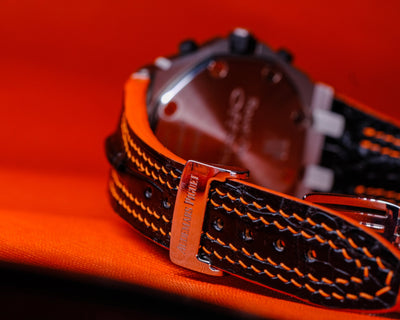 Bespoke Watch Strap in Black Crocodile