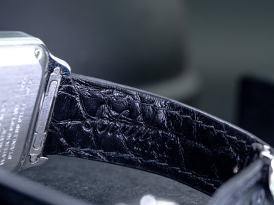 Bespoke Watch Strap in Black Crocodile