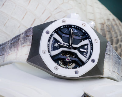 Bespoke Watch Strap in Natural Himalayan Crocodile