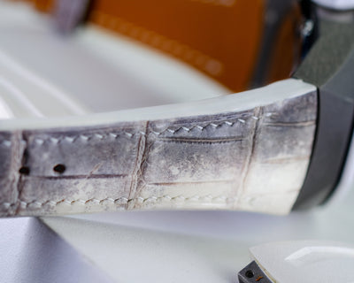 Bespoke Watch Strap in Natural Himalayan Crocodile