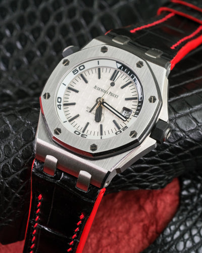 Bespoke Watch Strap in Black Crocodile