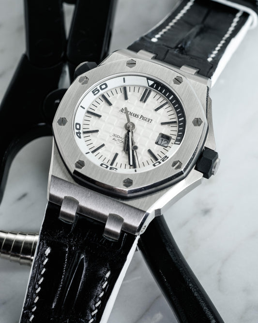 Bespoke Watch Strap in Black Crocodile