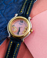 Bespoke Watch Strap in Peacock Blue Crocodile