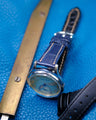 Bespoke Watch Strap in Navy Blue Crocodile