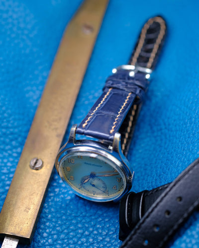 Bespoke Watch Strap in Navy Blue Crocodile