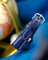Bespoke Watch Strap in Navy Blue Crocodile
