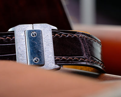 Bespoke Watch Strap in Dark Brown Crocodile